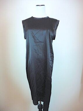Kimberly Ovitz black silk sleeveless shift tunic dress 6